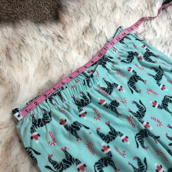 NWOT SO Blue Zebra Print Christmas Themed PJ Pants - Picture 6 of 13